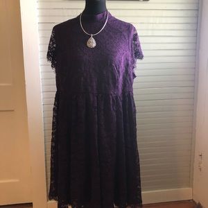 Torrid dark purple lace dress